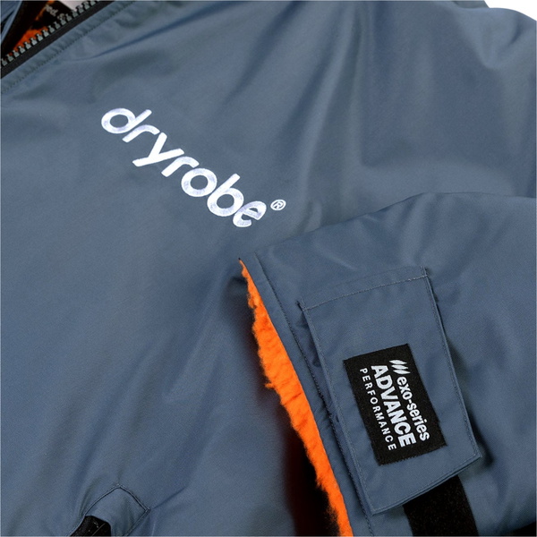 2025 Dryrobe Advance Long Sleeve Changing Robe V3 DALSV3 - Dark Grey / Orange